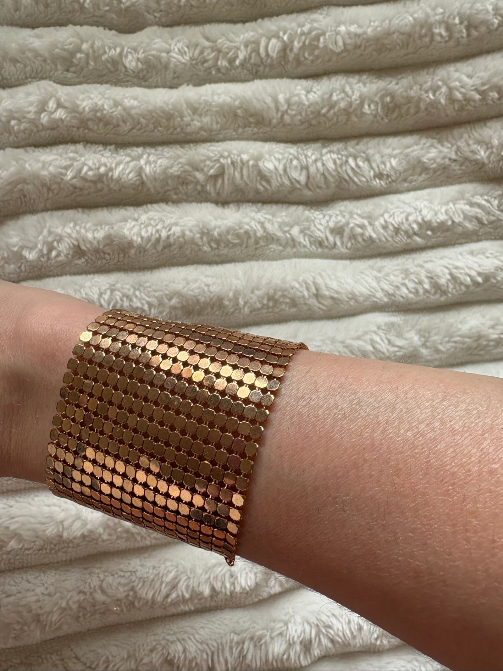 Bracelet manchette doré or bronze
